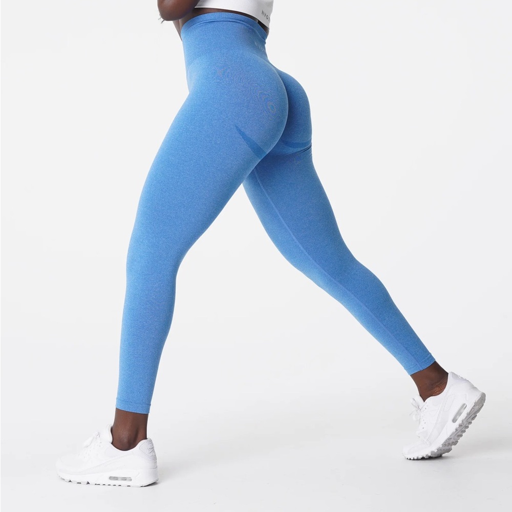 NVGTN Contour Seamless Leggings Ocean Blue - Small (S)